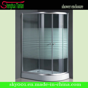 Simple Painting Tempered Glass Sliding Bathroom Shower Enclosure (TL-511)